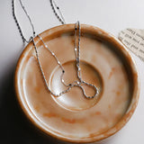 S925 Sterling Silver Double Chain Necklace Compact Ins Niche Clavicle Chain