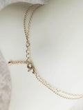 Double Chain Wafer Ball Stainless Steel Anklet Bracelet