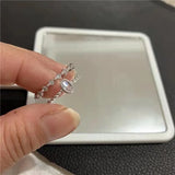 Gold-Plated Zircon Double Opening Ring Set