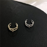 Gold-Plated Zircon Double Opening Ring Set