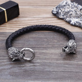 Double-headed Wolf Leather Men's Bracelet Domineering Jewelry