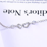 Heart-shaped Silver Bracelet for Women with Elegant Design