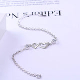 Heart-shaped Silver Bracelet for Women with Elegant Design