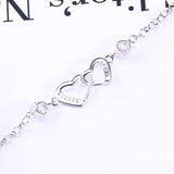 Heart-shaped Silver Bracelet for Women with Elegant Design