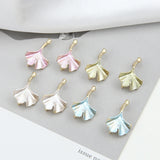 40pcs Alloy Double Hook Leaf Shape Charms for DIY Jewelry Earrings