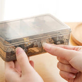 Double Layer 10-Compartment Portable Jewelry Box Plastic Earring Storage