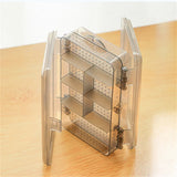 Double Layer 10-Compartment Portable Jewelry Box Plastic Earring Storage