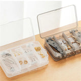 Double Layer 10-Compartment Portable Jewelry Box Plastic Earring Storage