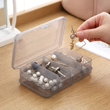 Double Layer 10-Compartment Portable Jewelry Box Plastic Earring Storage