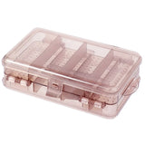 Double Layer 10-Compartment Portable Jewelry Box Plastic Earring Storage