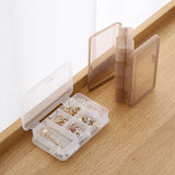 Double Layer 10-Compartment Portable Jewelry Box Plastic Earring Storage