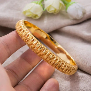 Double Layer High Dubai Bangles Bracelets Jewelry Wedding Bangles