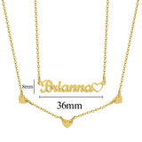Double Layer Stainless Steel Collar Necklace Paperclip Chain Love Gift