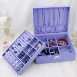 Double-layer Velvet Jewelry Box Large Space Jewelry Holder