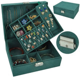 Double-layer Velvet Jewelry Box Large Space Jewelry Holder