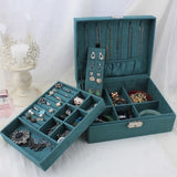 Double-layer Velvet Jewelry Box Large Space Jewelry Holder