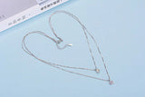 Zirconia Star 925 Silver Necklace for Women Short Chain Choker Gift