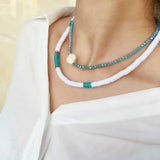 Bohemian Double Layer Bead Necklace