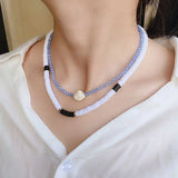 Bohemian Double Layer Bead Necklace