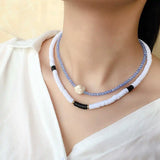 Bohemian Double Layer Bead Necklace