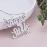 Personalized 925 Sterling Silver Double Necklace - 18k Plated