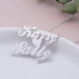 Personalized 925 Sterling Silver Double Necklace - 18k Plated