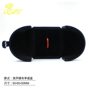 Double-opening Buckle Jewelry Box for Rings and Necklaces