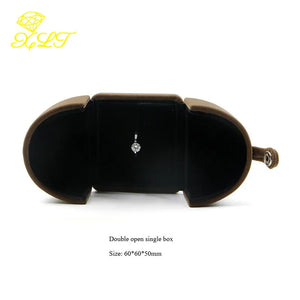 Double-Opening Button Jewelry Box Velvet Ring Box Pendant Bracelet Necklace Box