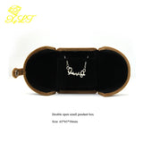 Double-Opening Button Jewelry Box Velvet Ring Box Pendant Bracelet Necklace Box