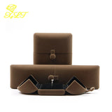 Double-Opening Button Jewelry Box Velvet Ring Box Pendant Bracelet Necklace Box