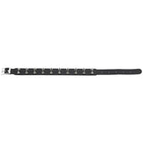 Double Row Rivet Spike Leather Collar Choker Necklace