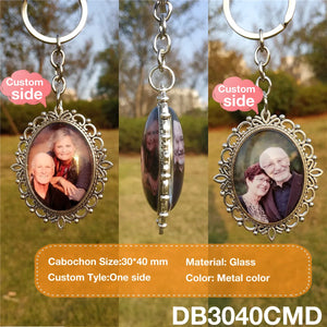 Personalized Photo Keychain Double Side Custom Baby Keyring