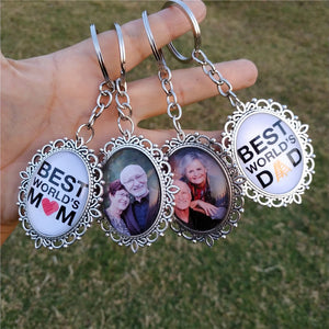 Personalized Photo Keychain Double Side Custom Baby Keyring