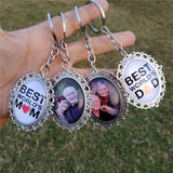 Personalized Photo Keychain Double Side Custom Baby Keyring