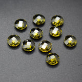 Double-sided Chessboard Round Double Faceted Cut Cubic Zirconia Loose Gemstone