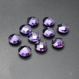 Double-sided Chessboard Round Double Faceted Cut Cubic Zirconia Loose Gemstone