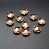 Double-sided Chessboard Round Double Faceted Cut Cubic Zirconia Loose Gemstone
