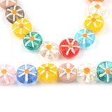 Engraving Flower Lampwork Glass Beads for Jewelry Making