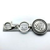 Viking Valknut Pendant Keychain - Double-Sided Engraving