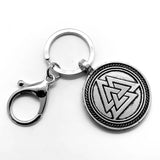 Viking Valknut Pendant Keychain - Double-Sided Engraving