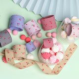 Double Sided Fine Grid Cherry Ribbon DIY Children's Bow Hair Ornament