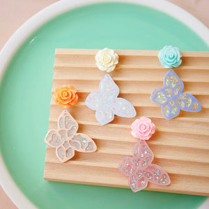 Double-sided Resin Butterfly Pendant Earrings DIY Materials