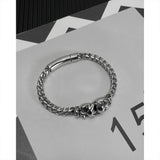 Tiger Head Chain Bracelet Stainless Steel Punk Men Jewelry