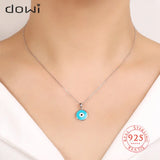 925 Silver Evil Eye Pendant Necklace for Women Girls