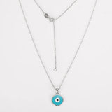 925 Silver Evil Eye Pendant Necklace for Women Girls