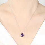 Dowi Amethyst Collar Pendant Necklace for Women December Birthstone