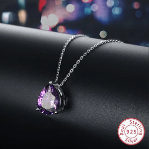 Dowi Amethyst Collar Pendant Necklace for Women December Birthstone