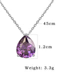 Dowi Amethyst Collar Pendant Necklace for Women December Birthstone