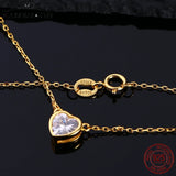Dowi 925 Silver Heart Necklace for Women - Wedding Birthday Jewelry