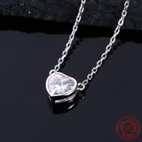 Dowi 925 Silver Heart Necklace for Women - Wedding Birthday Jewelry